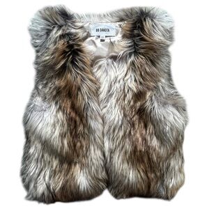 BB Dakota Mixed Fur Vest NWOT XS